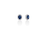 Pendientes Miluna Mujer Gemma Del Cielo in Oro blanco Zaffiro ERD2387 - ERD2387